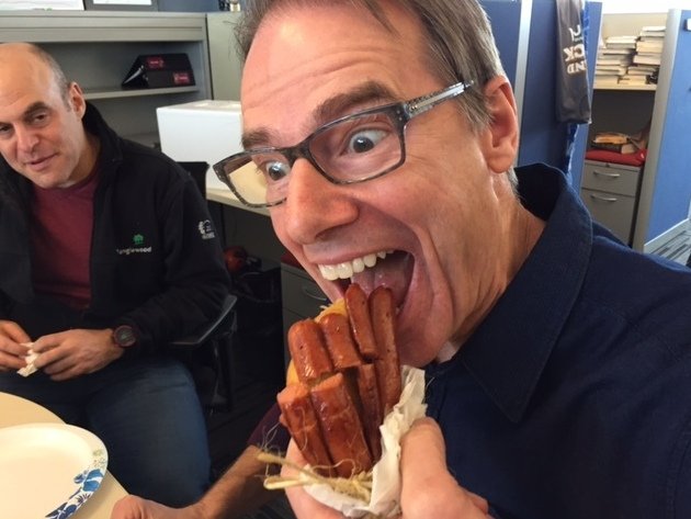 Robert gets the drumstick. Robert gets the drumstick.